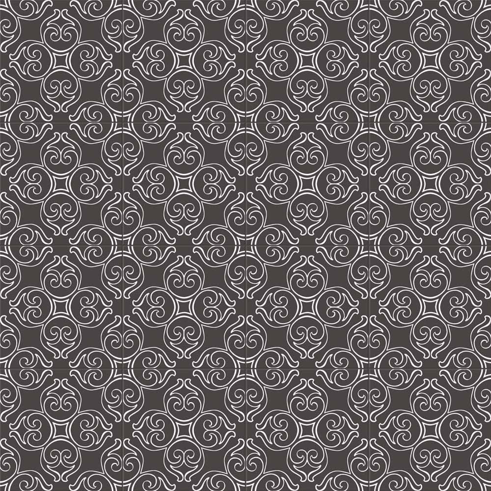 Stencil Matte Porcelain Floor &amp; Wall Tile