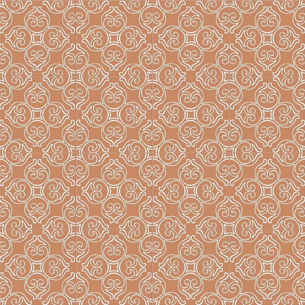 Stencil Matte Porcelain Floor &amp; Wall Tile