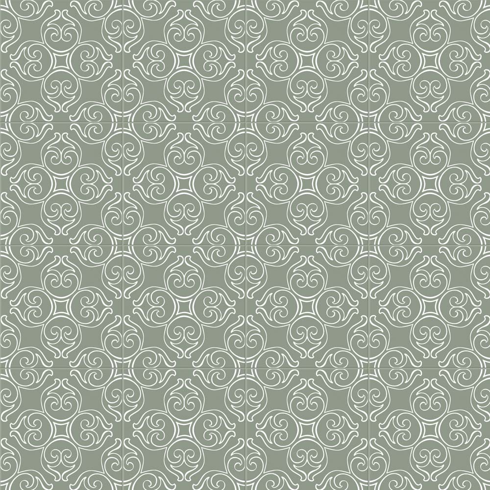 Stencil Matte Porcelain Floor &amp; Wall Tile
