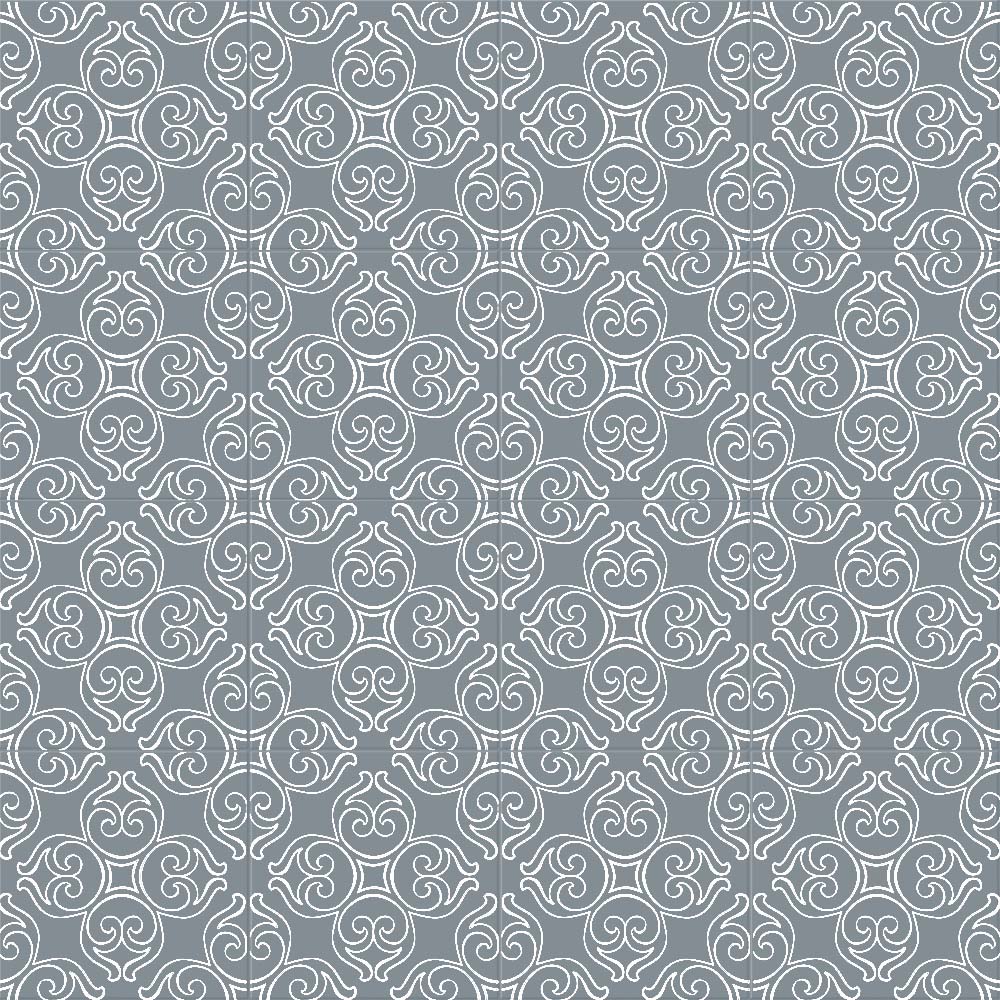 Stencil Matte Porcelain Floor &amp; Wall Tile