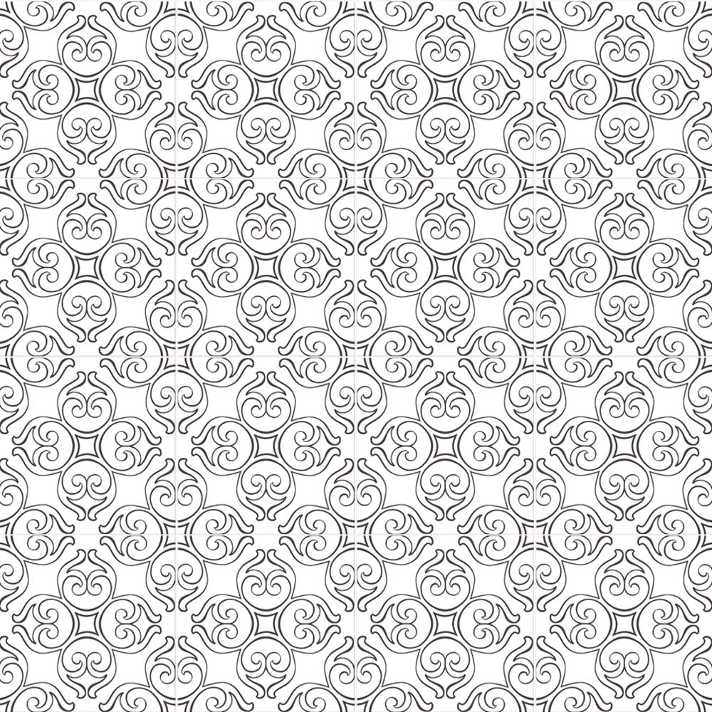 Stencil Matte Porcelain Floor &amp; Wall Tile