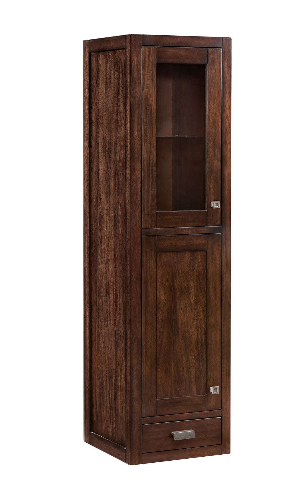 Addison 15" Grand Tower Hutch, Left in Mid-Century Acacia | ANVE Kitchen & Bath