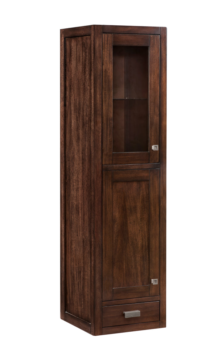 Addison 15" Grand Tower Hutch, Left in Mid-Century Acacia | ANVE Kitchen &amp; Bath