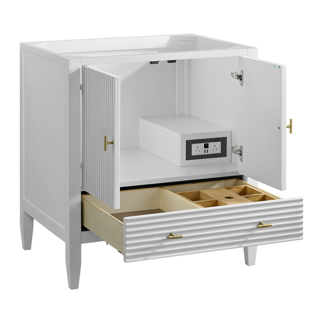 Myrrin 30" Single Vanity Cabinet in Bright White