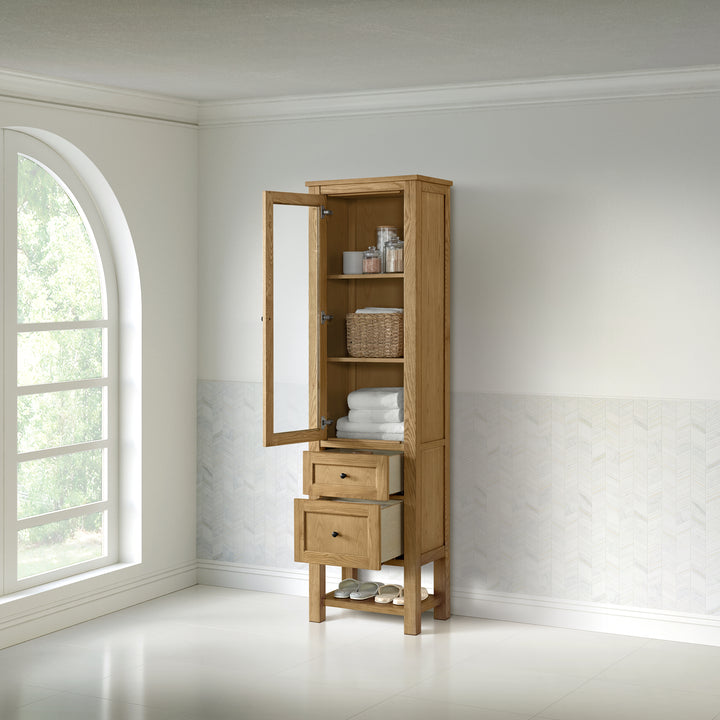 Breckenridge 22" Linen Cabinet in Light Natural Oak