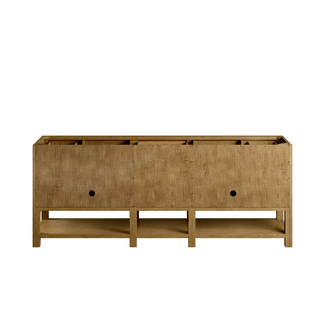 Breckenridge 84" Double Vanity Cabinet in Light Natural Oak
