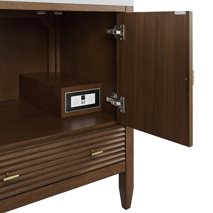 Myrrin 30" Single Vanity Cabinet in Mid-Century Walnut