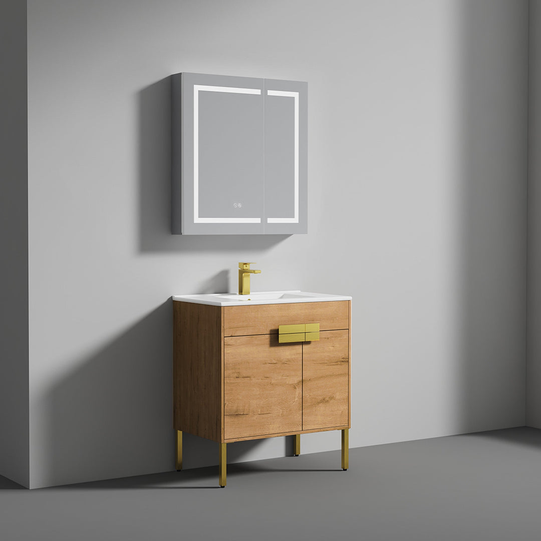 Bari Freestanding Single Sink Bathroom Vanity