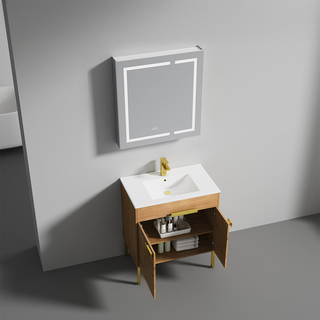Bari Freestanding Single Sink Bathroom Vanity