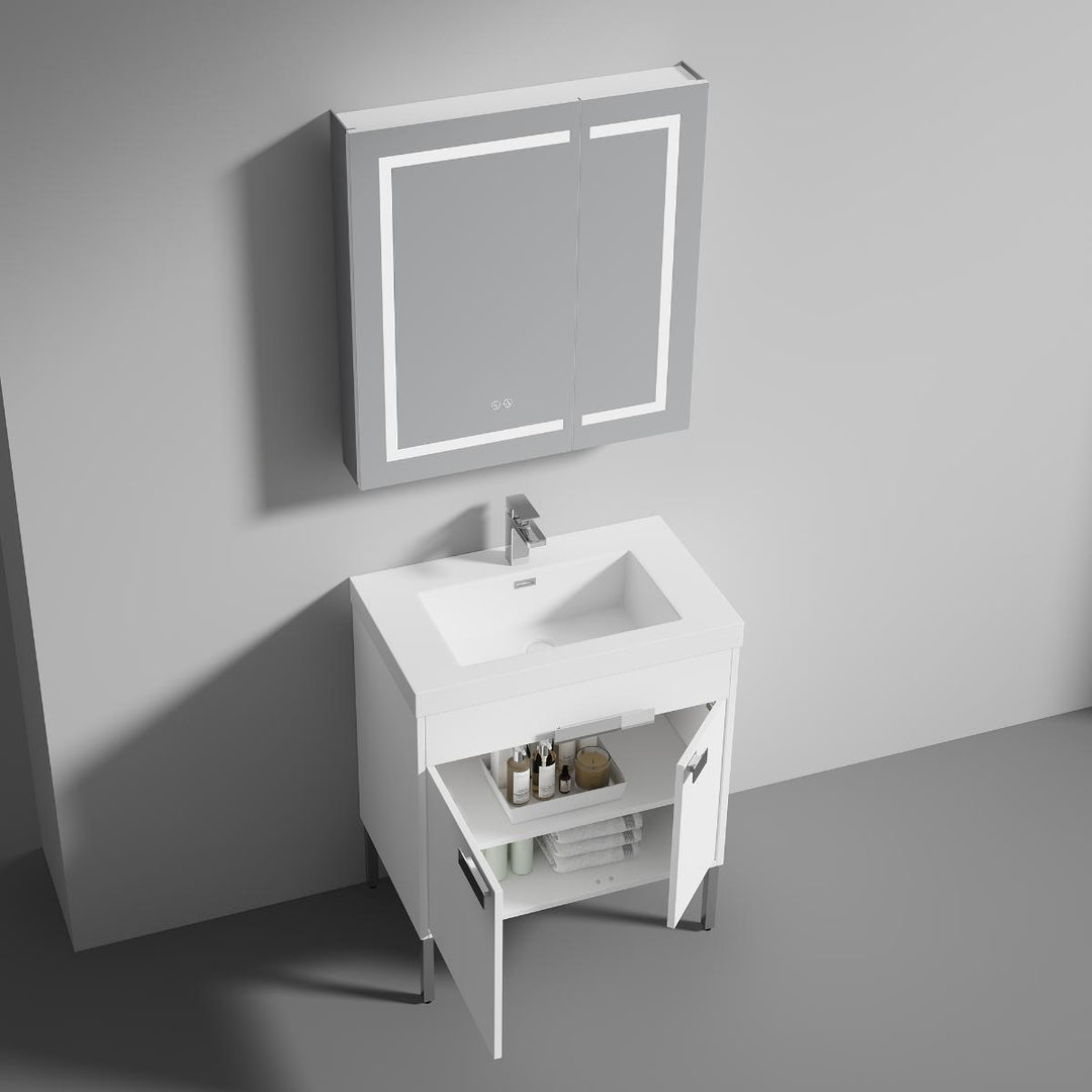 Bari Freestanding Single Sink Bathroom Vanity