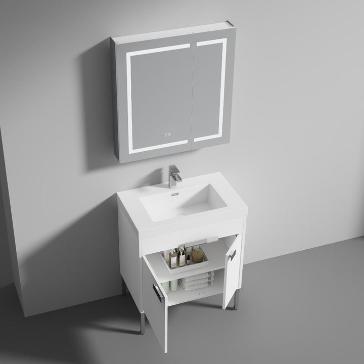 Bari Freestanding Single Sink Bathroom Vanity