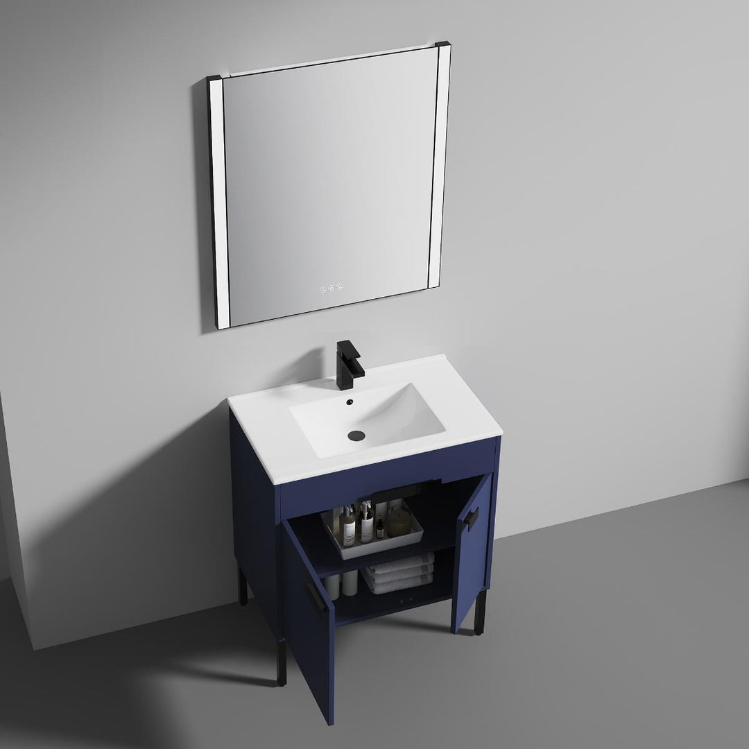 Bari Freestanding Single Sink Bathroom Vanity