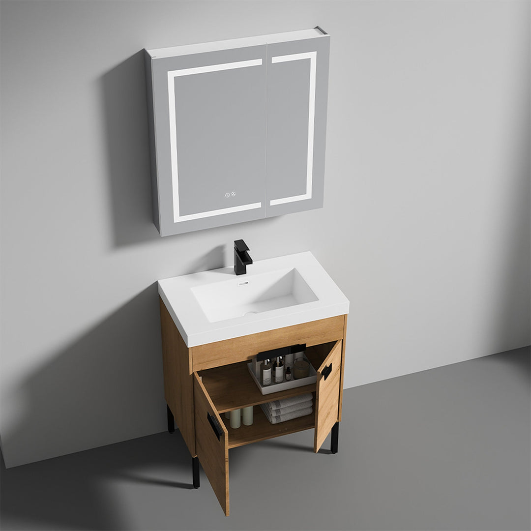 Bari Freestanding Single Sink Bathroom Vanity