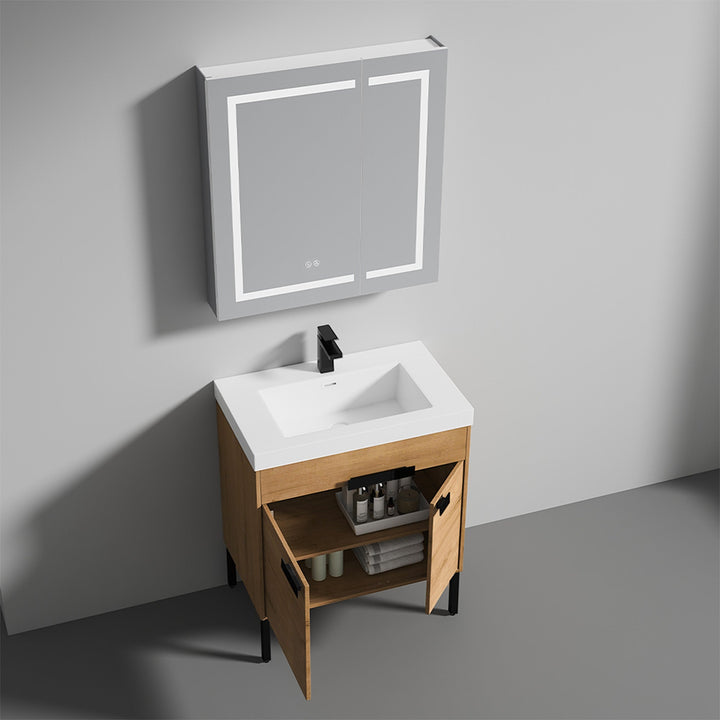 Bari Freestanding Single Sink Bathroom Vanity