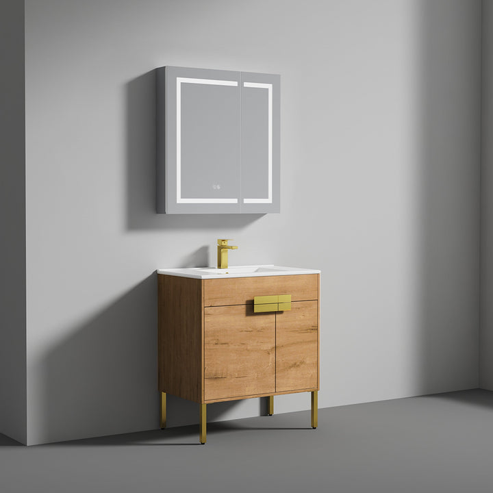 Bari Freestanding Single Sink Bathroom Vanity