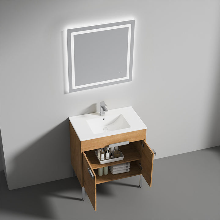 Bari Freestanding Single Sink Bathroom Vanity
