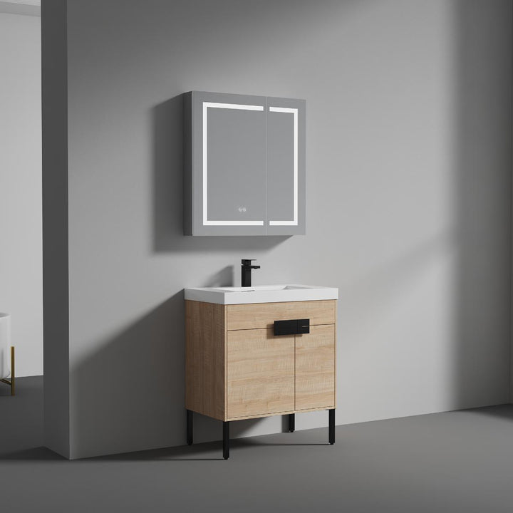 Bari Freestanding Single Sink Bathroom Vanity