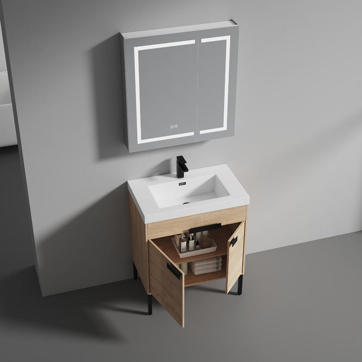Bari Freestanding Single Sink Bathroom Vanity