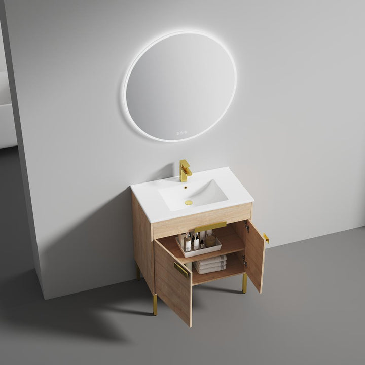 Bari Freestanding Single Sink Bathroom Vanity
