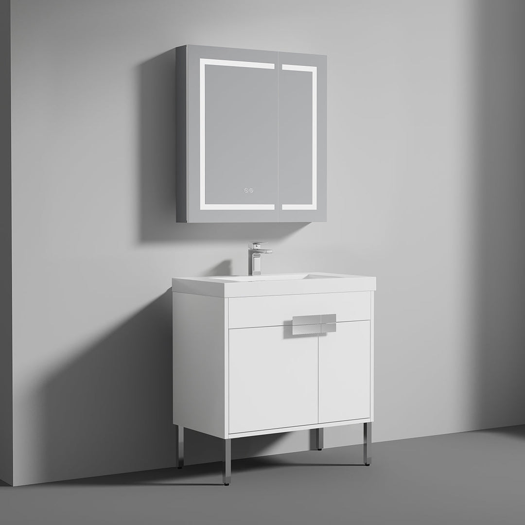 Bari Freestanding Single Sink Bathroom Vanity