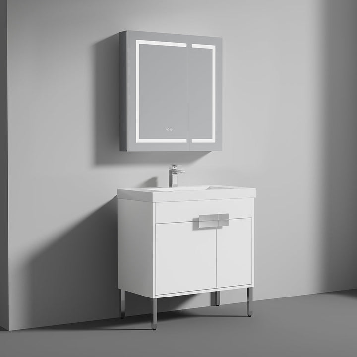 Bari Freestanding Single Sink Bathroom Vanity