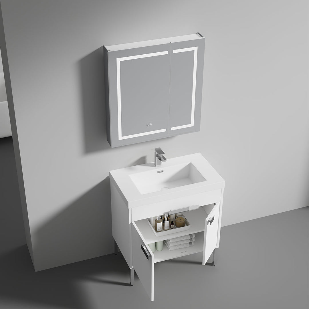 Bari Freestanding Single Sink Bathroom Vanity