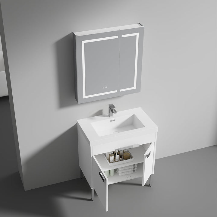Bari Freestanding Single Sink Bathroom Vanity