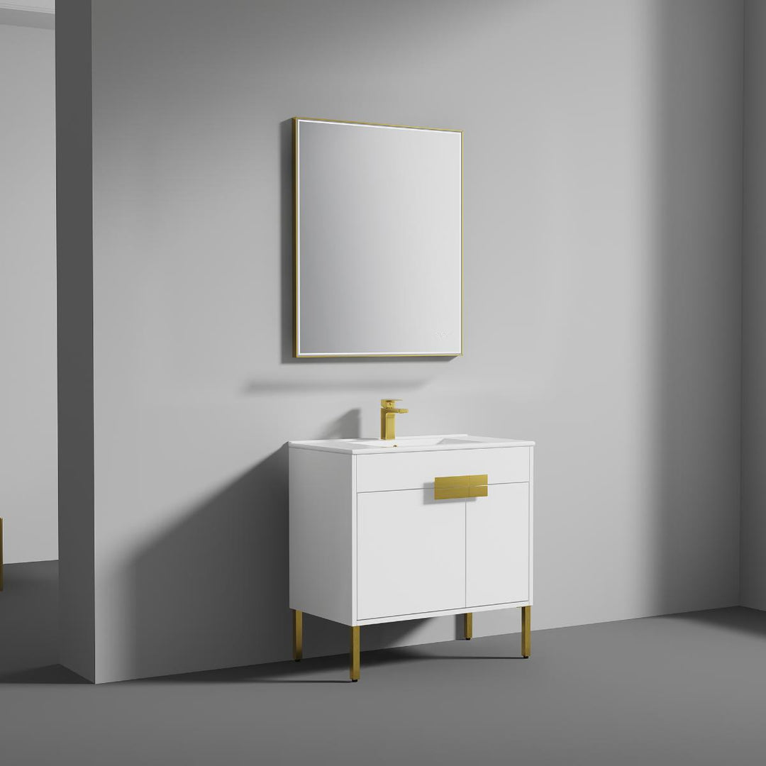 Bari Freestanding Single Sink Bathroom Vanity