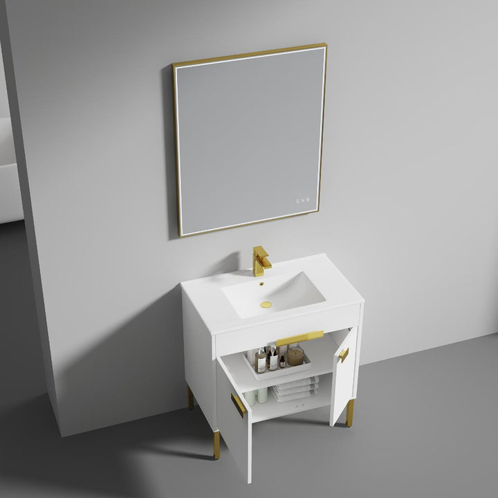 Bari Freestanding Single Sink Bathroom Vanity