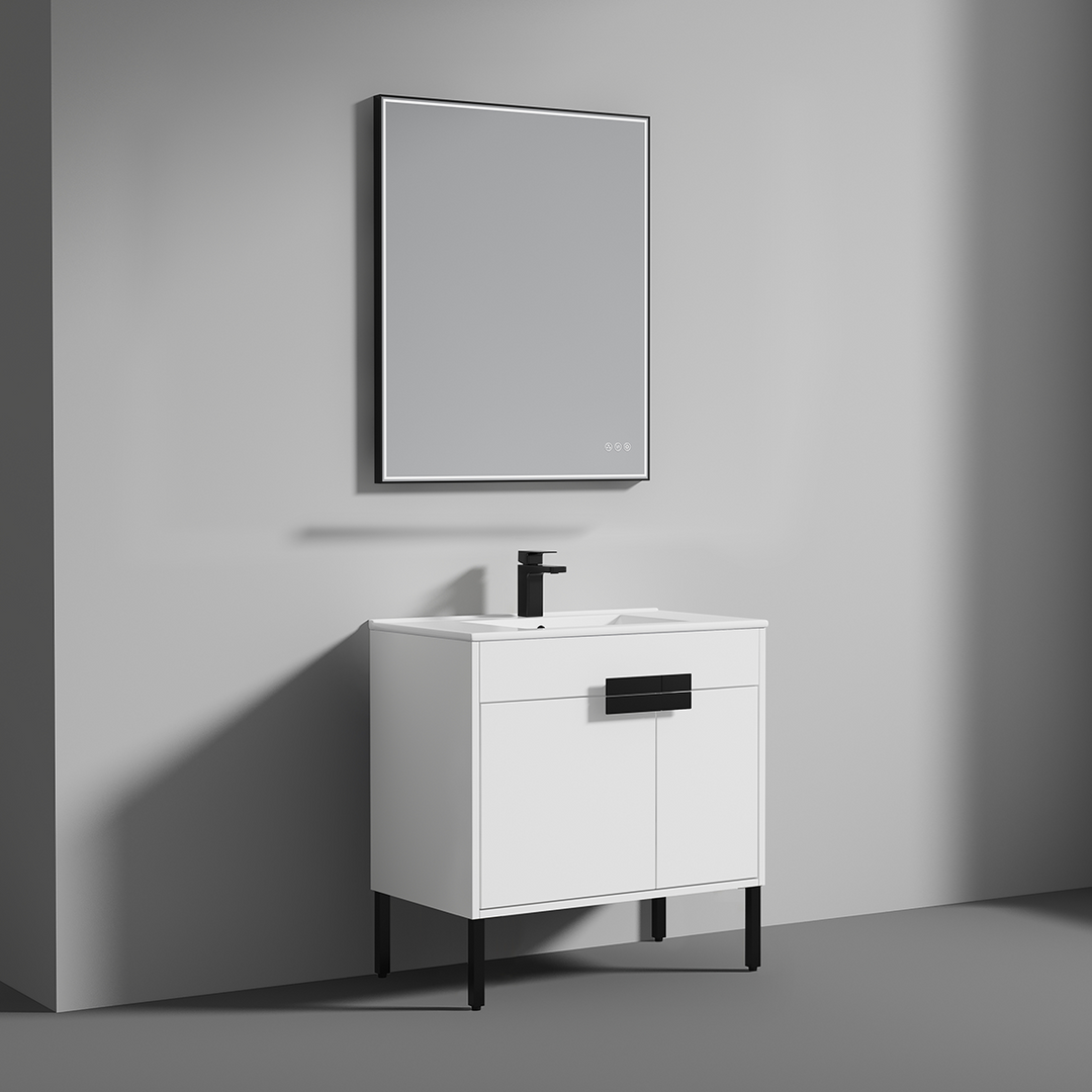 Bari Freestanding Single Sink Bathroom Vanity