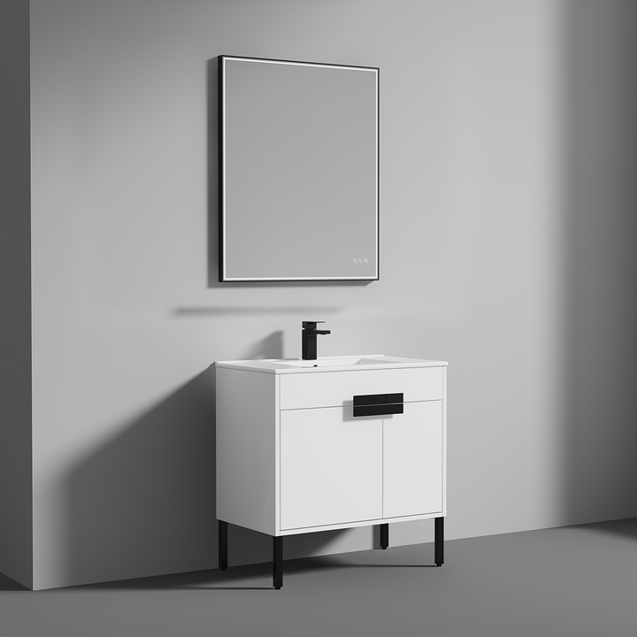 Bari Freestanding Single Sink Bathroom Vanity