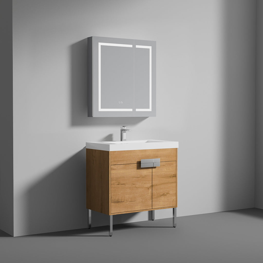 Bari Freestanding Single Sink Bathroom Vanity