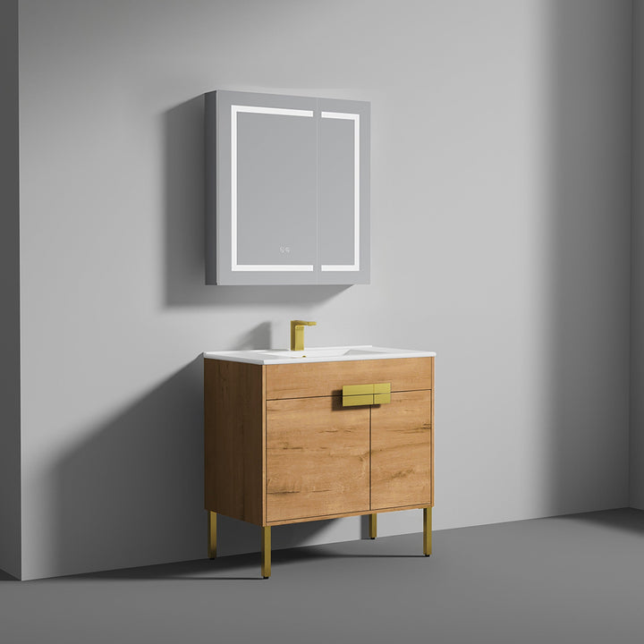 Bari Freestanding Single Sink Bathroom Vanity