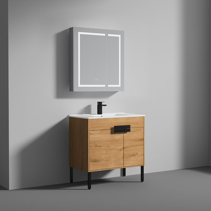 Bari Freestanding Single Sink Bathroom Vanity