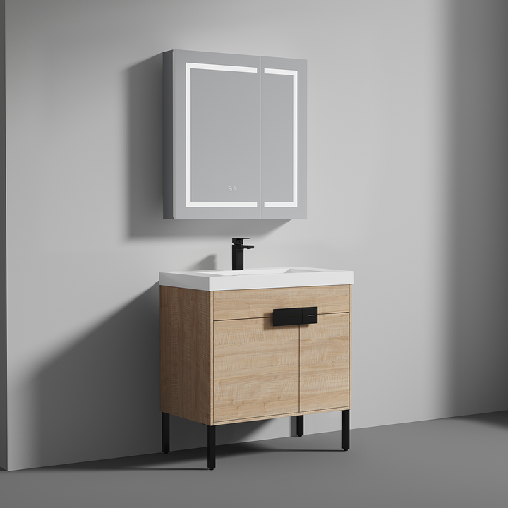 Bari Freestanding Single Sink Bathroom Vanity