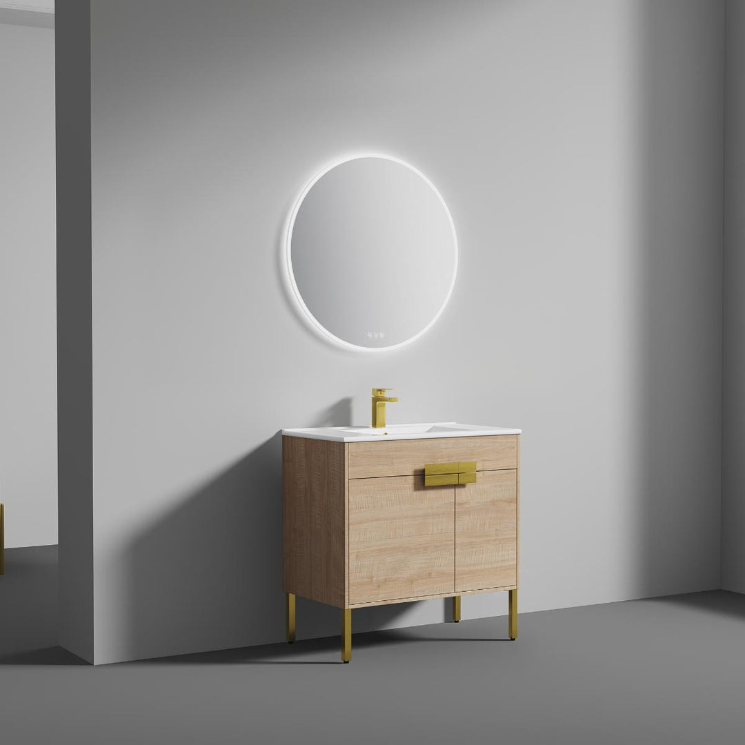 Bari Freestanding Single Sink Bathroom Vanity