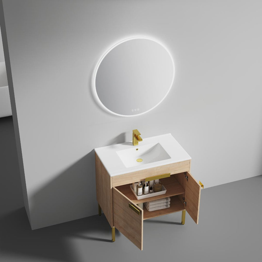 Bari Freestanding Single Sink Bathroom Vanity