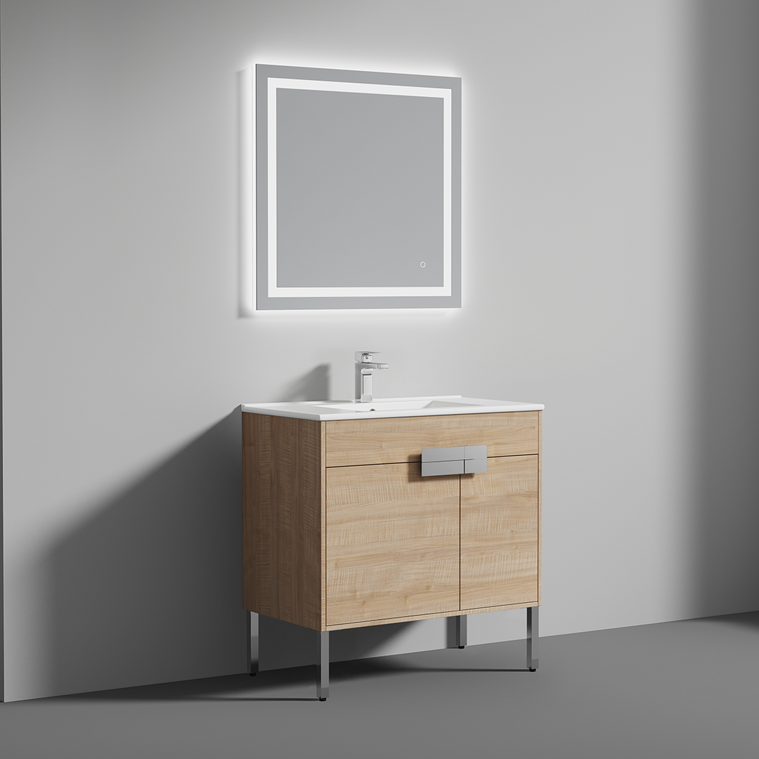 Bari Freestanding Single Sink Bathroom Vanity