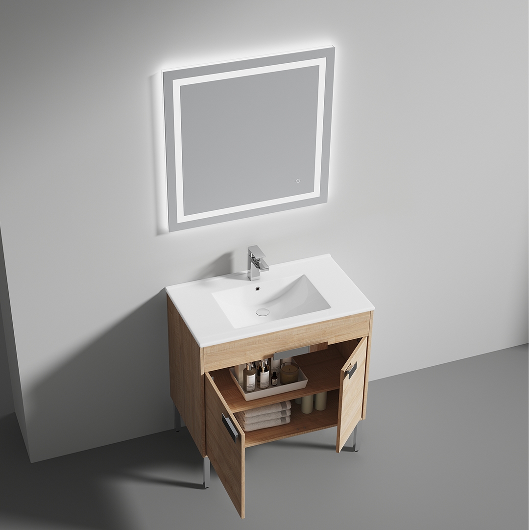 Bari Freestanding Single Sink Bathroom Vanity