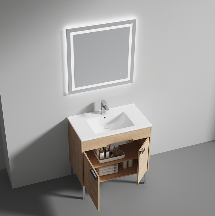 Bari Freestanding Single Sink Bathroom Vanity