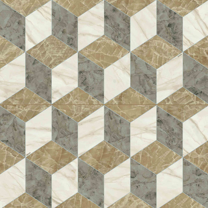 Versace Tarsia Polished Porcelain Floor &amp; Wall Tile | ANVE Kitchen &amp; Bath