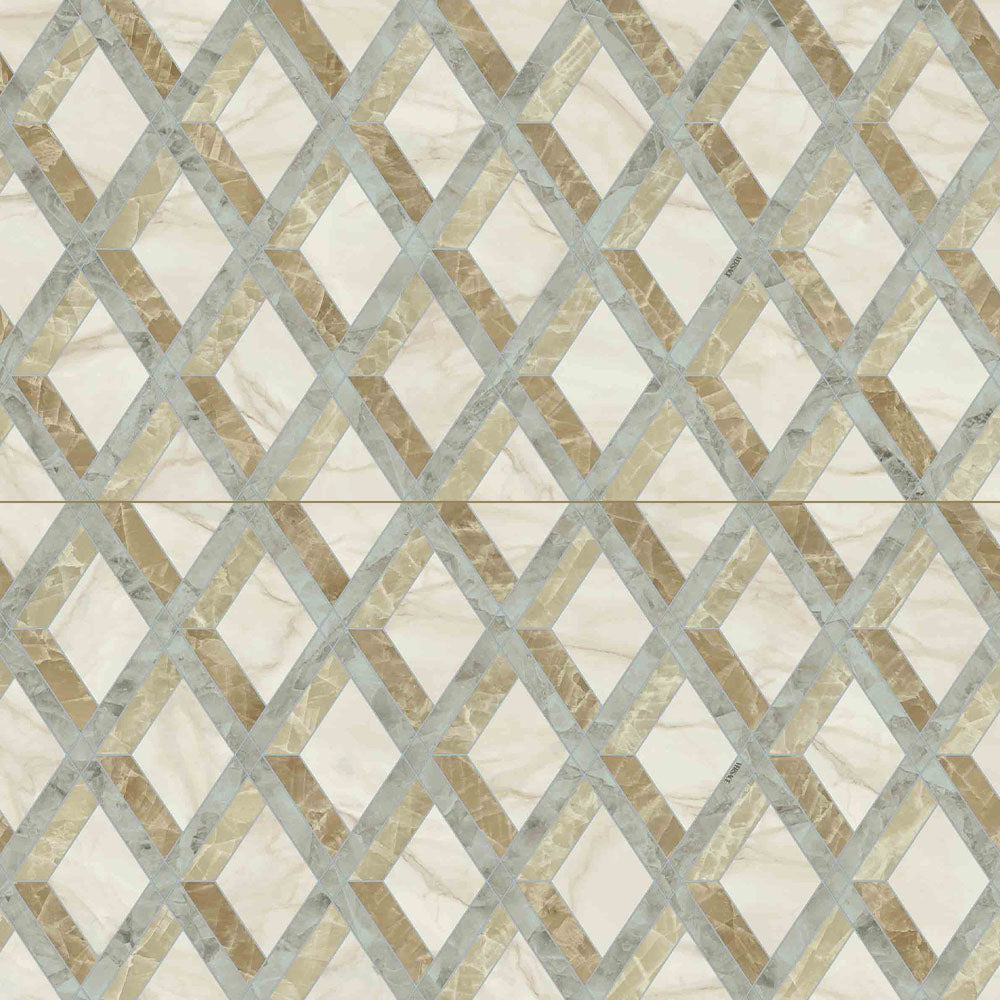 Versace Tarsia Polished Porcelain Floor &amp; Wall Tile