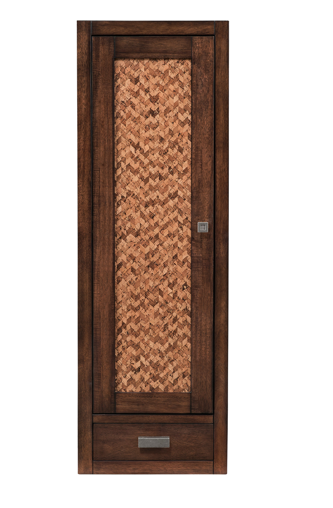 Addison 12" Petite Tower Hutch, Left in Mid-Century Acacia
