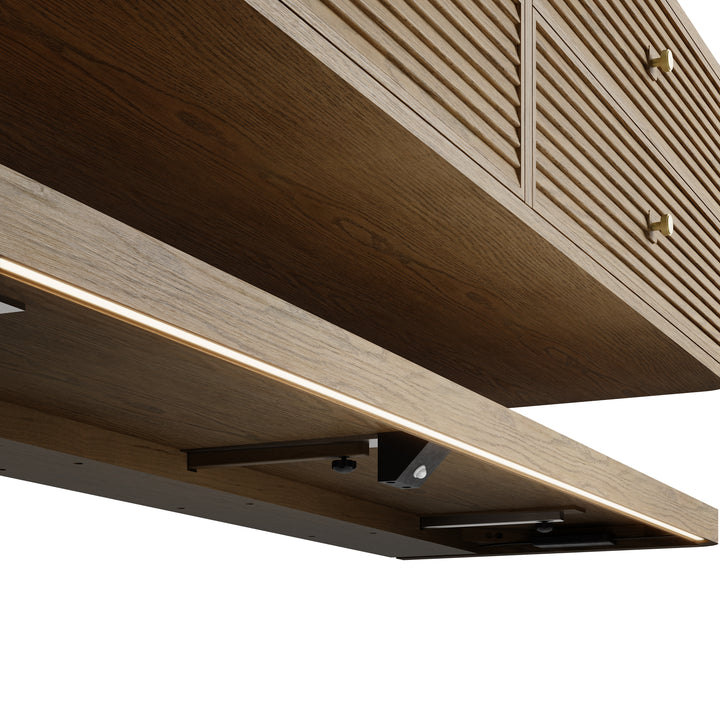 Allamari 72" Floating Double Vanity Cabinet in Dune Mist