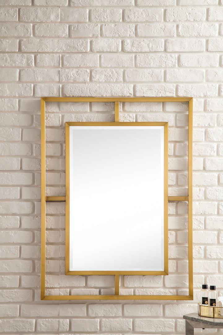 Boston 30" x 40" Rectangular Bathroom Mirror, Radiant Gold