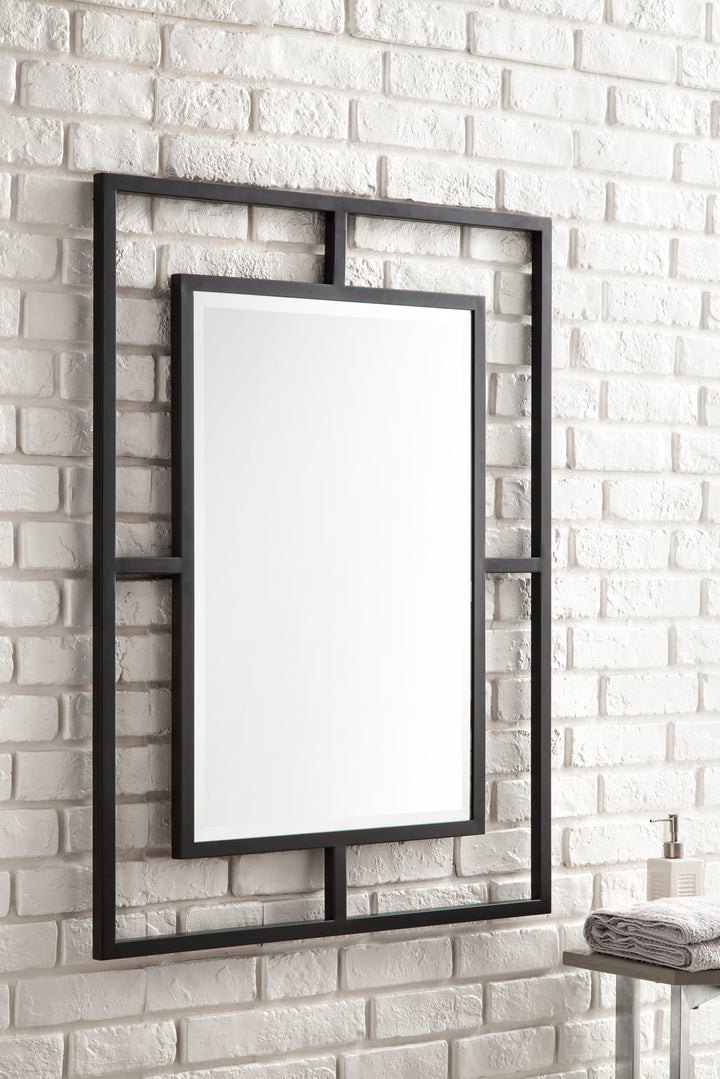 Boston 30" x 40" Rectangular Bathroom Mirror, Matte Black