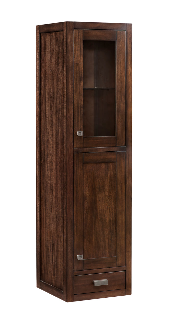Addison 15" Grand Tower Hutch, Right in Mid-Century Acacia | ANVE Kitchen &amp; Bath