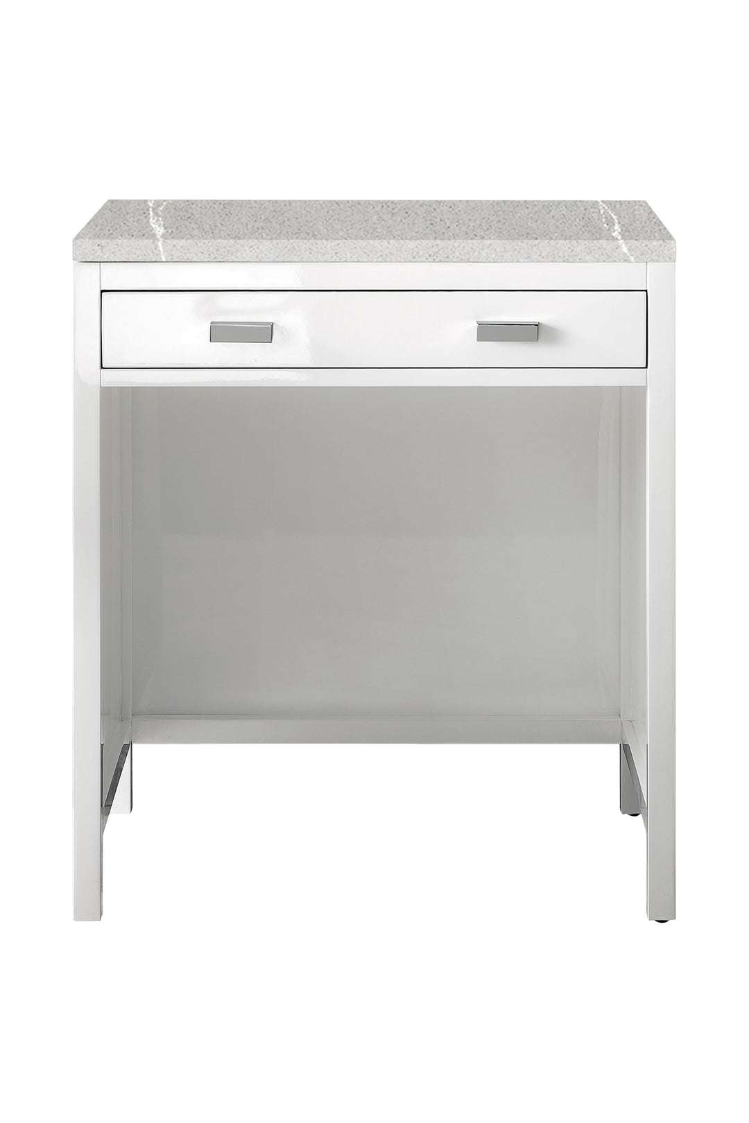Addison 30" Countertop Unit in Glossy White, Eternal Serena Silestone Top | ANVE Kitchen & Bath