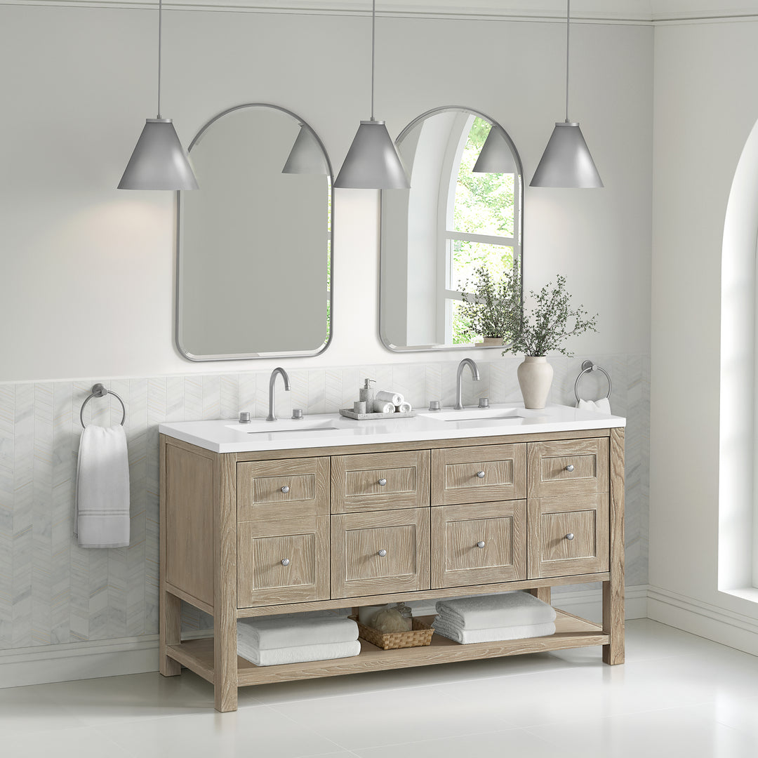 Rohe 24" x 36" Arched Bathroom Mirror, Satin Nickel