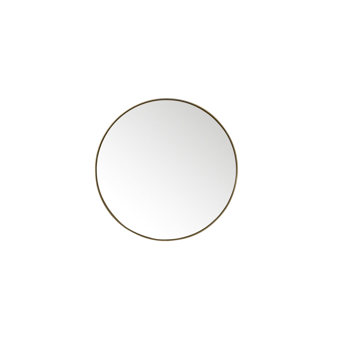 Rohe 30" x 30" Round Bathroom Mirror, Champagne Brass | ANVE Kitchen & Bath